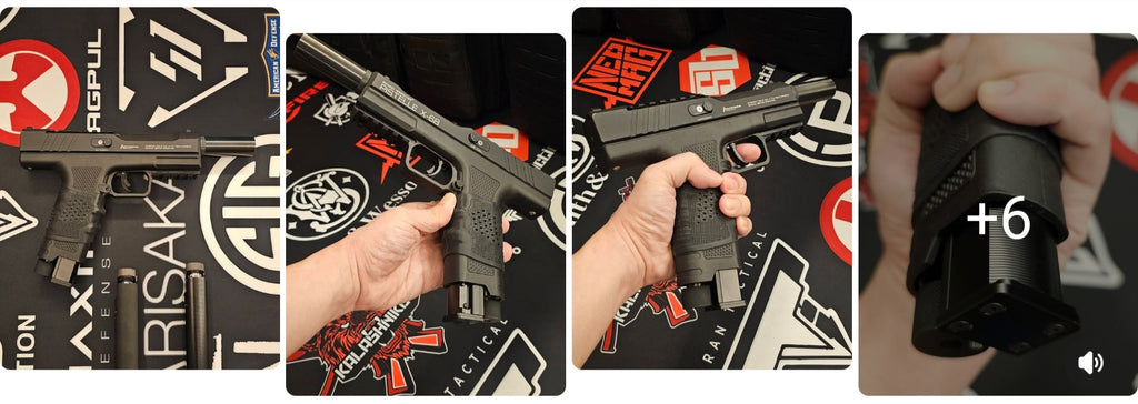 Magazine: Intrubuster Gen 2 / Pistelle X-68 Full Metal Magazine / 7 rounds / Shape rounds compatible (For X-68 to use shape rounds, must be LlMancave tuned)