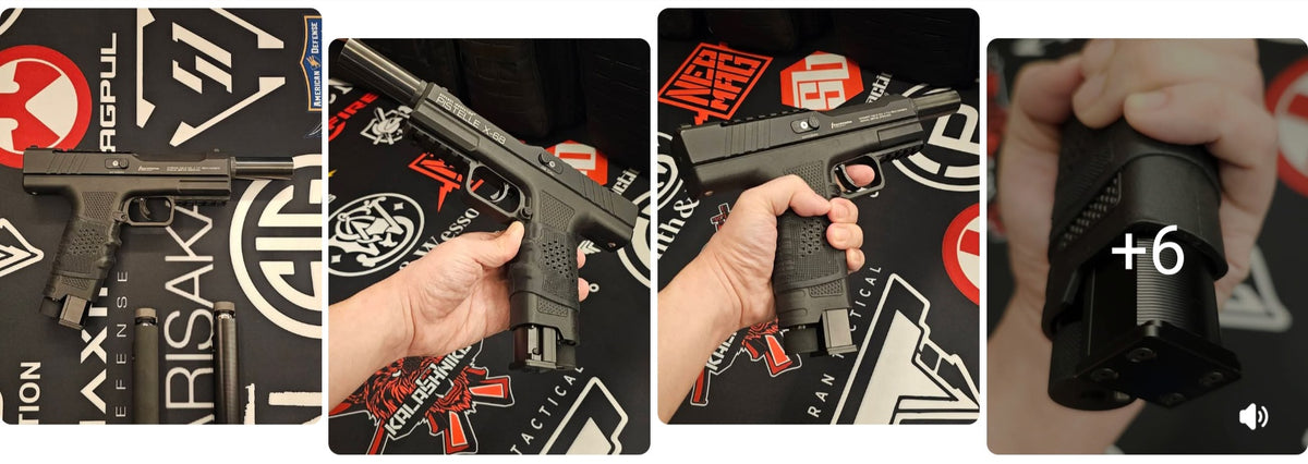 Magazine: Intrubuster Gen 2 / Pistelle X-68 Full Metal Magazine / 7 rounds / Shape rounds compatible (For X-68 to use shape rounds, must be LlMancave tuned)