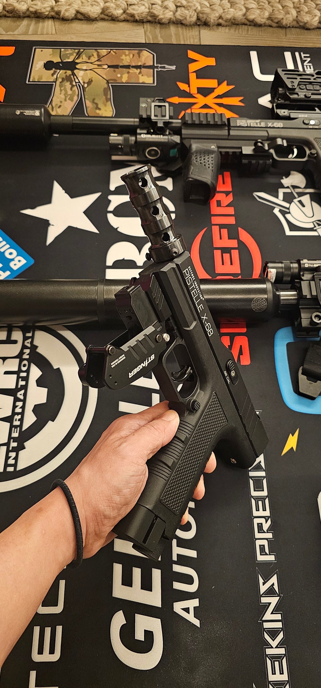 Universal Steel Muzzle Break (Combine with Muzzle Shroud could convert to a surpressor)